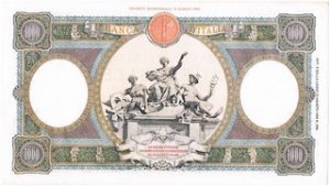 Figura 7 – Verso del biglietto da 1.000 lire 1930